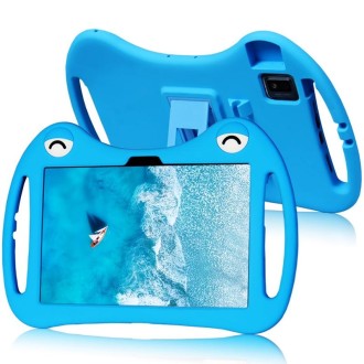 For TCL Tab 10s 5G Cartoon Silicone Shockproof Protective Tablet Case with Stand & Pen Slot(Blue)