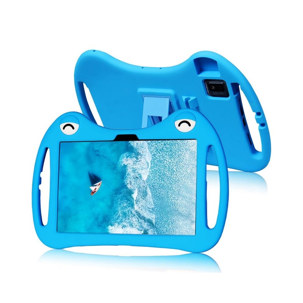 For TCL Tab 10s 5G Cartoon Silicone Shockproof Protective Tablet Case with Stand & Pen Slot(Blue)