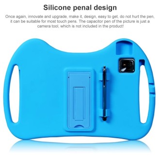 For TCL Tab 10s 5G Cartoon Silicone Shockproof Protective Tablet Case with Stand & Pen Slot(Blue)