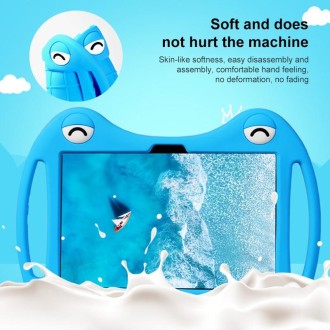 For TCL Tab 10s 5G Cartoon Silicone Shockproof Protective Tablet Case with Stand & Pen Slot(Blue)