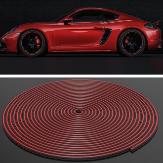 8m Car Wheel Anti-collision Protection Decorative Strip(Red)