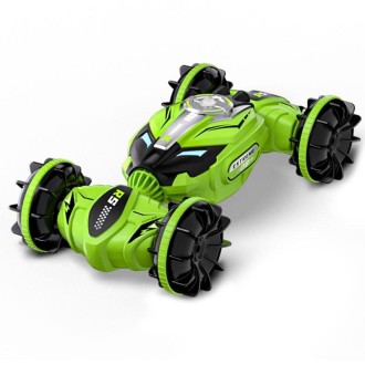 JJR/C Q150 2.4G 4WD Drive Double Sided Remote Control Amphibious Car(Green)