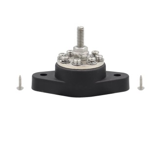 5/16 inch M8 RV Yacht 8-way Terminal Stud with 2pcs M5x20 Screws(Black)