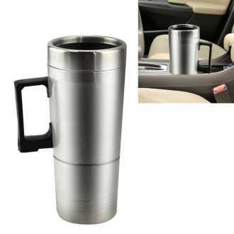 DC 12V Stainless Steel Car Electric Kettle Heated Mug Heating Cup with Charger Cigarette Lighter, Capacity: 300ML