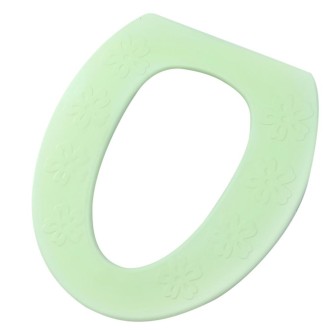 High Foam EVA Waterproof Thickened O-Type Toilet Cushion, Size: 40x34.5cm(Flower Green)