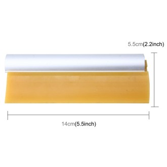 Car Auto Body Surface Window Wrapping Film Yellow Rubber Scraper Sticker Tool with Silver Metal Handle