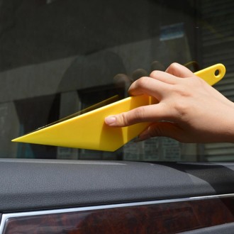 Window Film Handle Squeegee Tint Tool For Car Home Office(Yellow)