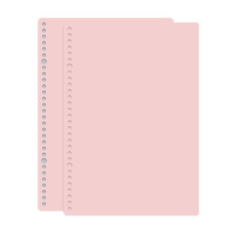 5sets Frosted Loose-Leaf Book Cover DIY Hand Book Cover, Size: A5(Pink)