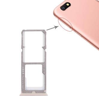 For OPPO A77 2 x SIM Card Tray + Micro SD Card Tray (Rose Gold)