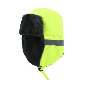 Winter Sanitation Workers Warm Reflective Ear-protection Cap(Fluorescent Green)