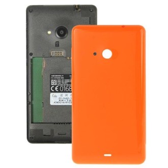 Bright Surface Solid Color Plastic Battery  Back Cover for Microsoft Lumia 535(Orange)