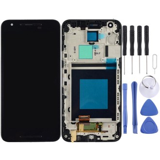 LCD Screen and Digitizer Full Assembly with Frame for LG Nexus 5X H791 H790(Black)