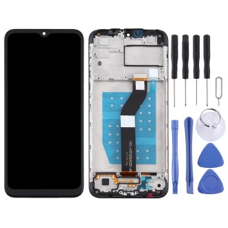 TFT LCD Screen for Motorola Moto G8 Power Lite Digitizer Full Assembly with Frame (Black)