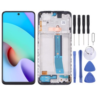 Original AMOLED LCD Screen and Digitizer Full Assembly with Frame for Xiaomi Redmi Note 11 4G 2201117TG