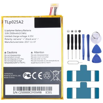 For Alcatel S960T y900 Y710 2500mAh Battery Replacement TLP025A2