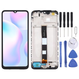 LCD Screen and Digitizer Full Assembly With Frame for Xiaomi Redmi 9A / Redmi 9C / Redmi 9C NFC / Redmi 9AT / Redmi 9i / Redmi 9