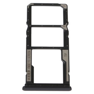 SIM Card Tray + SIM Card Tray + Micro SD Card Tray For Xiaomi Redmi 10C/Redmi 10 India/Poco C40(Black)