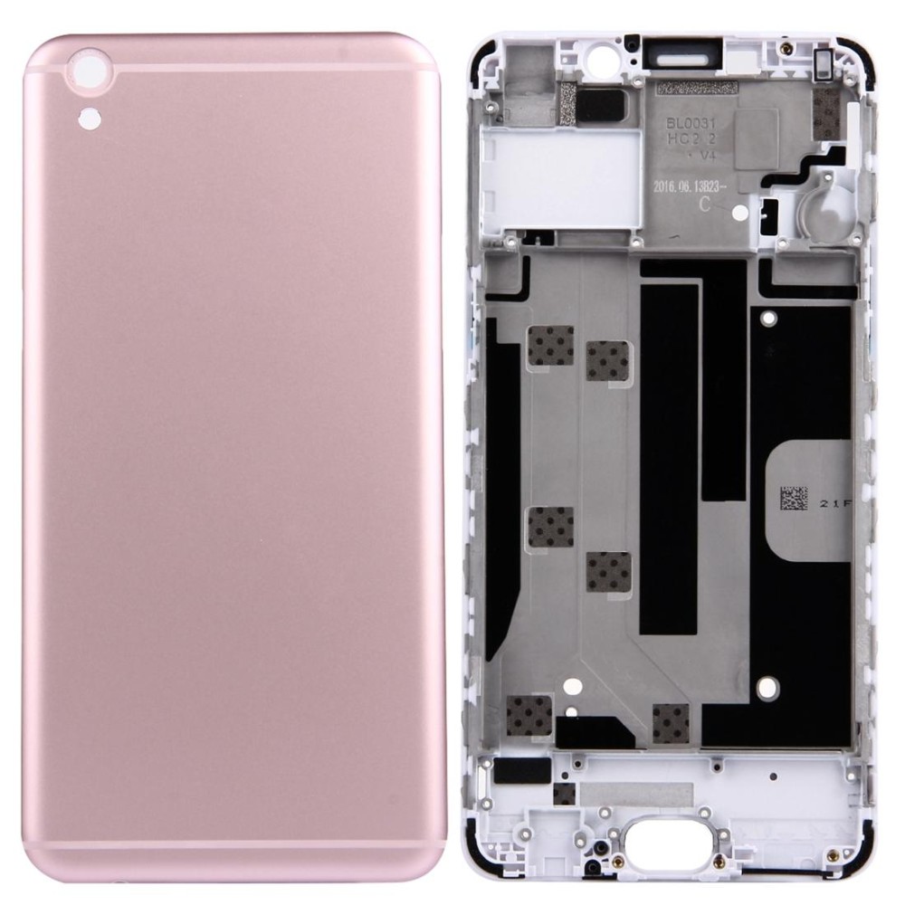 For OPPO R9 Plus Battery Back Cover + Front Housing LCD Frame Bezel Plate (Rose Gold)