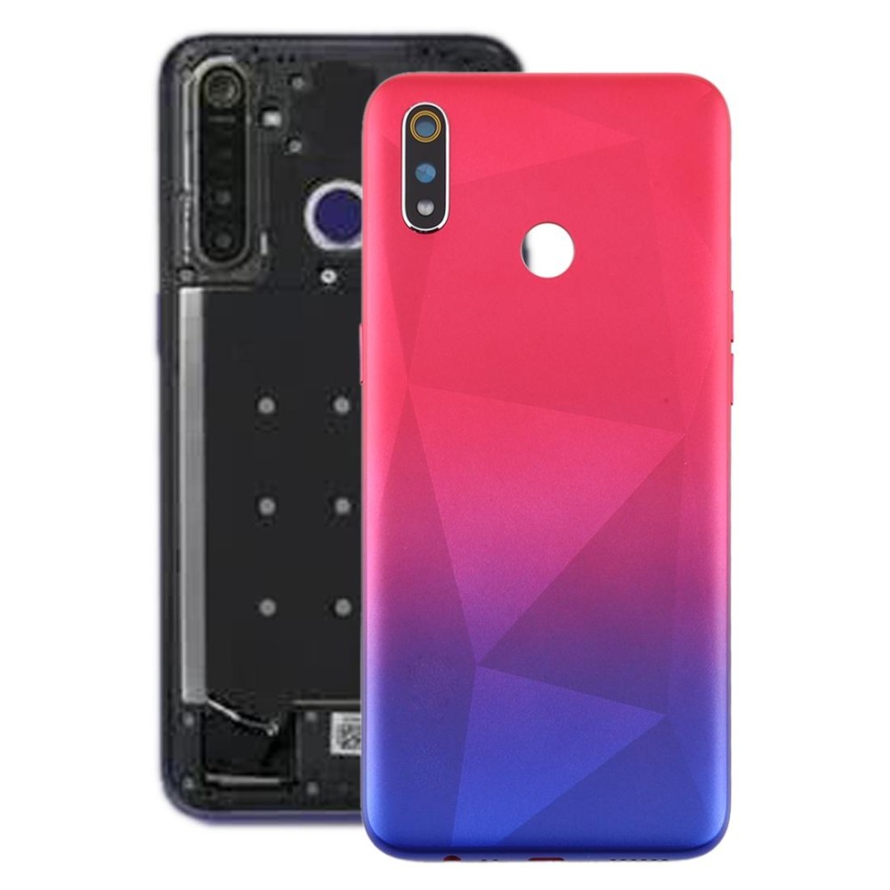 For OPPO Realme 3 Battery Back Cover (Red + Blue)