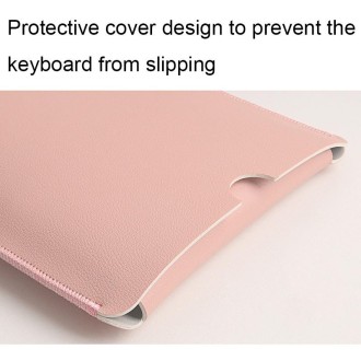 For Logitech K380 Leather Keyboard Thin and Lightweight Portable Liner Bag Waterproof Protective Cover(Light Apricot)