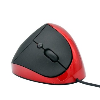 JSY-05 6 Keys Wired Vertical Mouse Ergonomics Brace Optical Mouse(Red)