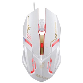 Chasing Leopard V17 USB 2400DPI Four-speed Adjustable Line Pattern Wired Optical Gaming Mouse with LED Breathing Light, Length: 