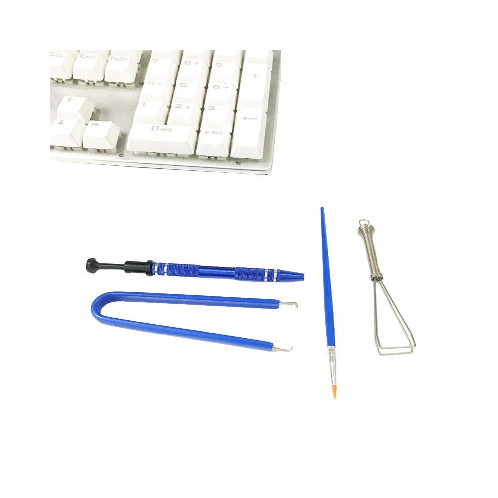 4 In 1 Mechanical Keyboard Keycap Extractor Switch Test Shaft Wire Cleaning Kit