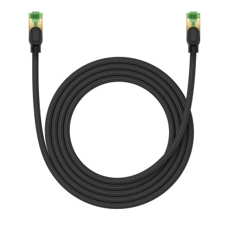 Baseus PCWL-A107 High Speed CAT8 40Gigabit Ethernet Braided Cable, Length:2m(Black)