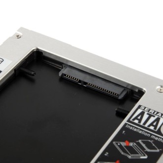 2.5 inch Universal Second HDD Caddy, SATA to SATA HDD Hard Drive Caddy, Thickness: 12.7mm