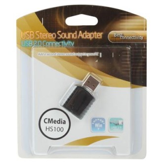 USB 2.0 Stereo Sound Adapter, External Power Not Required(Black)