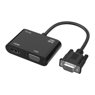 5138HV 1080P VGA to HDMI + VGA Adapter with Audio