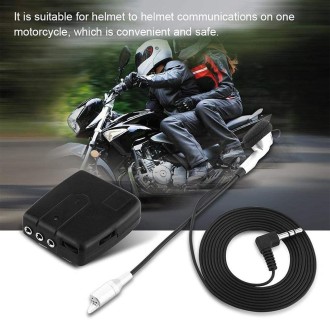 2 PCS Multi-using Wired Motorcycle Interphone(Black)