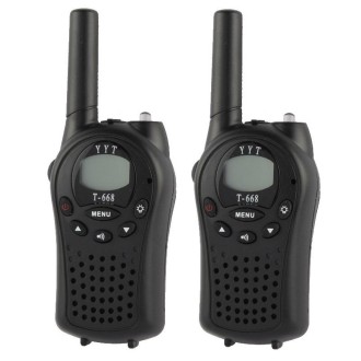 2 PCS T-668 400-470MHz 1.0 inch LCD 8 / 20 / 22CHS Walkie Talkie Set