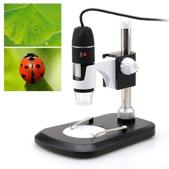 DMS-MDS800 40X-800X Magnifier 2.0MP Image Sensor USB Digital Microscope with 8 LEDs & Professional Stand