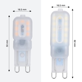 6 PCS G9 LED Corn Lamp 2835 Patch Energy-Saving Light Bulb, Power: 3W 14 Beads Transparent Mask(Dimming IC-White)