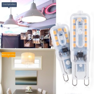 6 PCS G9 LED Corn Lamp 2835 Patch Energy-Saving Light Bulb, Power: 3W 14 Beads Transparent Mask(Dimming IC-White)