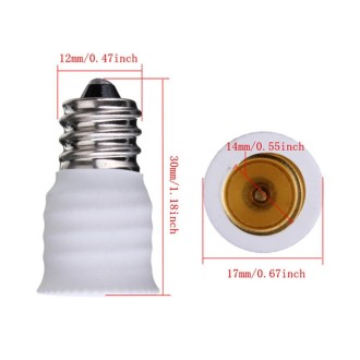 10 PCS E12 To E14 Socket Changer LED Light Lamp Adapter White(10 piece)