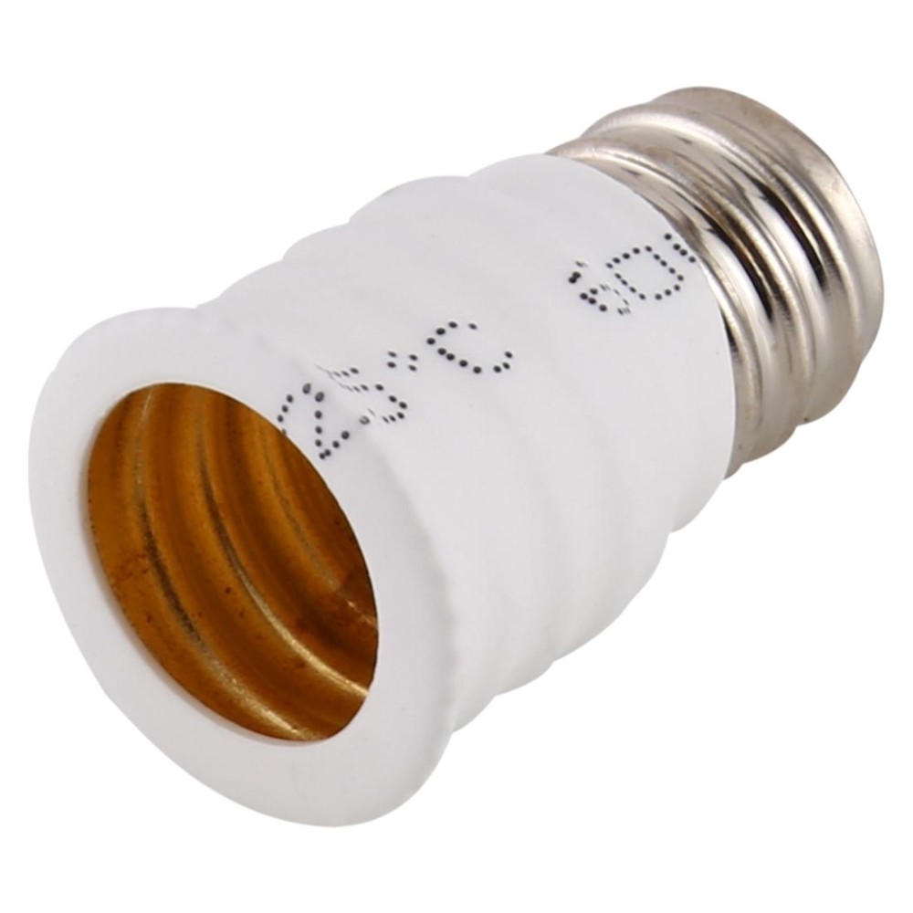 E12 to E14 Light Lamp Bulbs Adapter Converter (White)