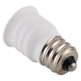 E12 to E14 Light Lamp Bulbs Adapter Converter (White)