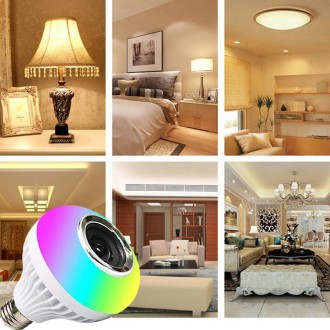 YYD-002 8+8LEDs Bluetooth Music RGB Lighting Bulbs Smart Home Audio Bulbs with Remote Control