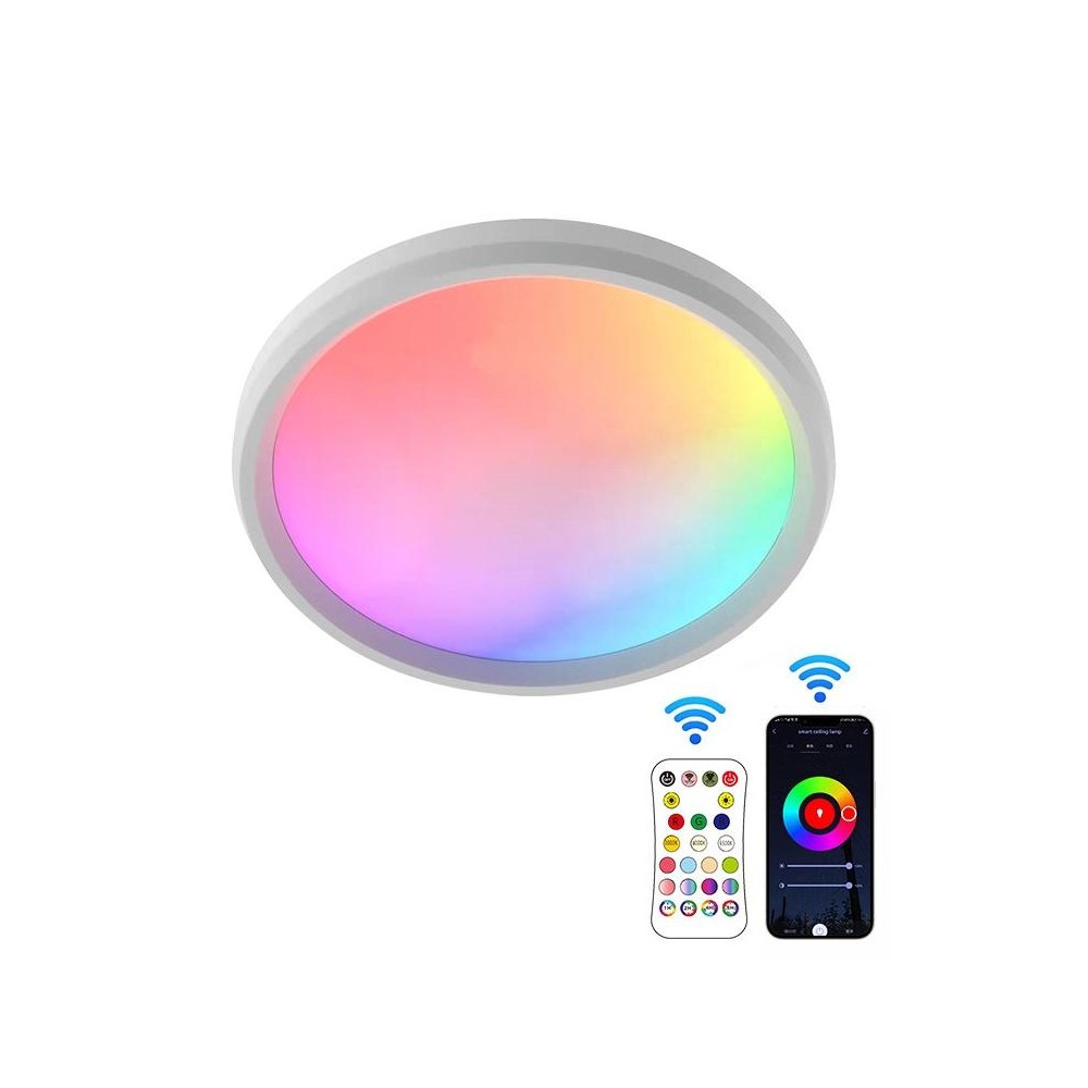 WiFi Bluetooth 2.4G Remote Control LED Ceiling Light, Voltage: EU Standard 220V-240V(RGBCW White)