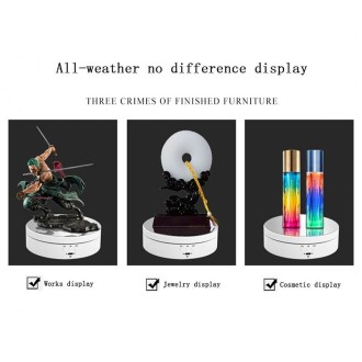 13.8cm Mirror Style USB Charging Smart 360 Degree Rotating Turntable Display Stand Video Shooting Props Turntable for Photograph