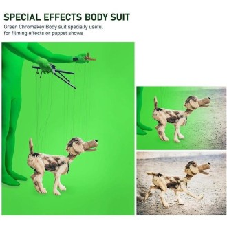 Photo Stretchy Body Green Screen Suit Video Chroma Key Tight Suit, Size: 170cm(Blue  One-piece)