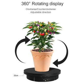 2 In 1 Charging Turntable Rotary Jewelry Live Shooting Display Stand, Color: Black Remote Control