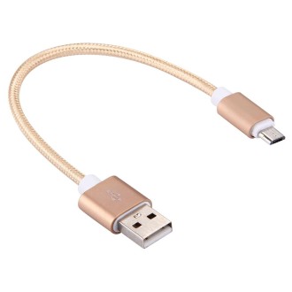 20cm 2A Woven Style Metal Head Micro USB to USB V8 Data / Charger Cable, For Samsung / Huawei / Xiaomi / Meizu / LG / HTC and Ot