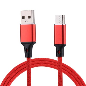 1m 2A Output USB to Micro USB Nylon Weave Style Data Sync Charging Cable, For Samsung, Huawei, Xiaomi, HTC, LG, Sony, Lenovo and