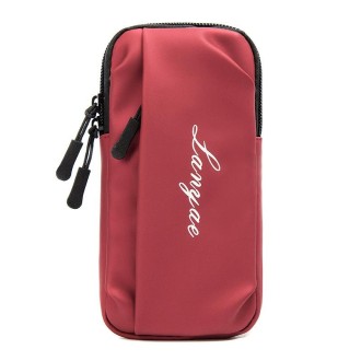 Running Mobile Phone Arm Bag Sports Yoga Fitness Mobile Phone Bag(B221 Dark Red)