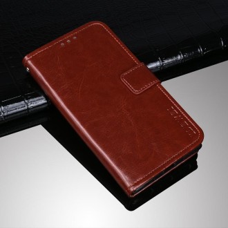 For Cubot C20 idewei Crazy Horse Texture Horizontal Flip Leather Case with Holder & Card Slots & Wallet(Brown)