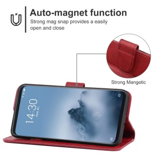 Leather Phone Case For Meizu 16 Plus(Red)