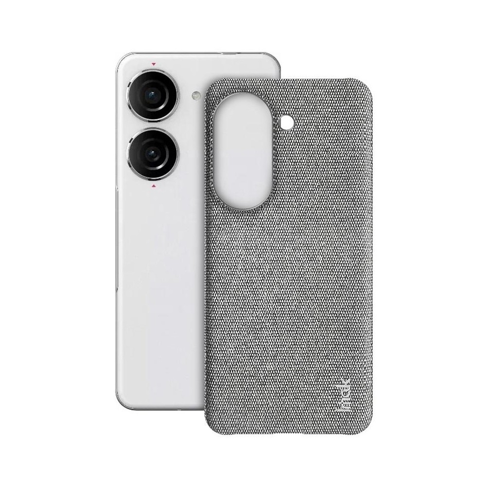 For Asus Zenfone 9 / Zenfone10 5G imak Ruiyi Series Cloth Texture PU + PC Phone Case(Light Grey)